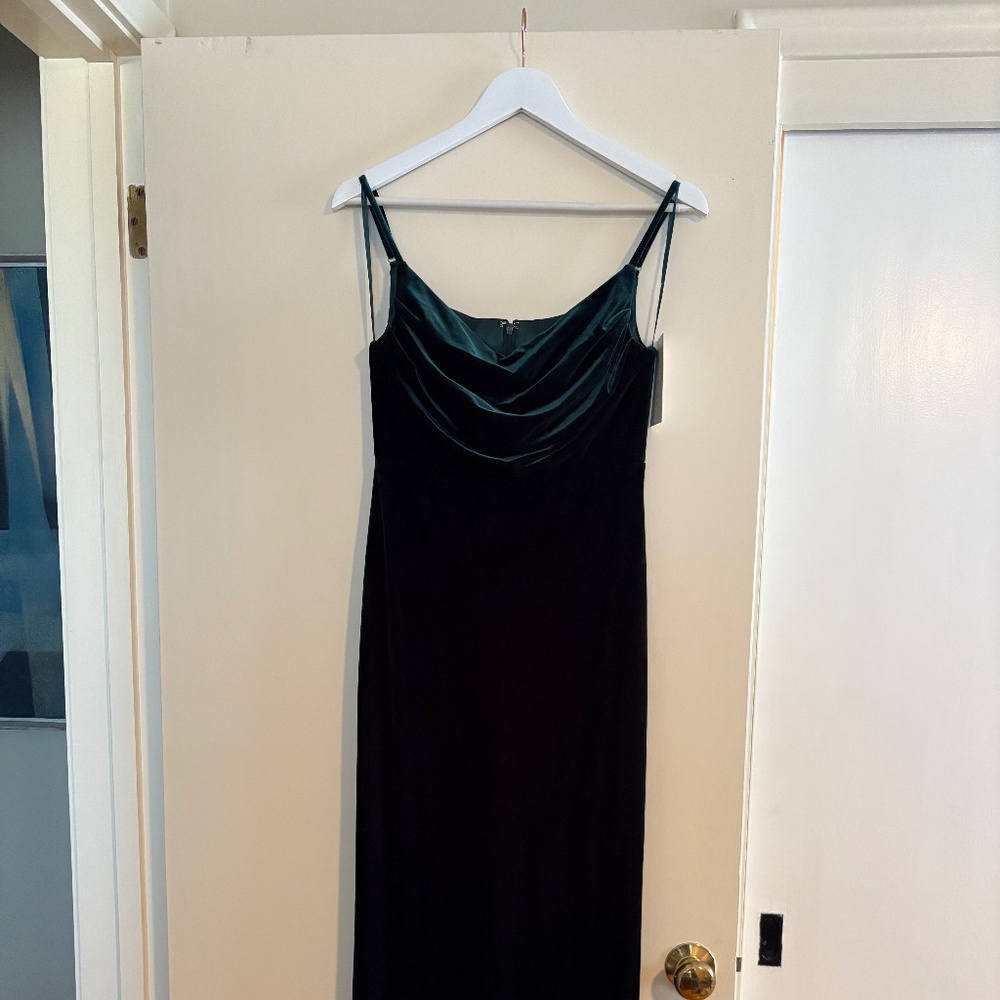 Revelry Skye Velvet Dress, Classic Emerald, Size 6p